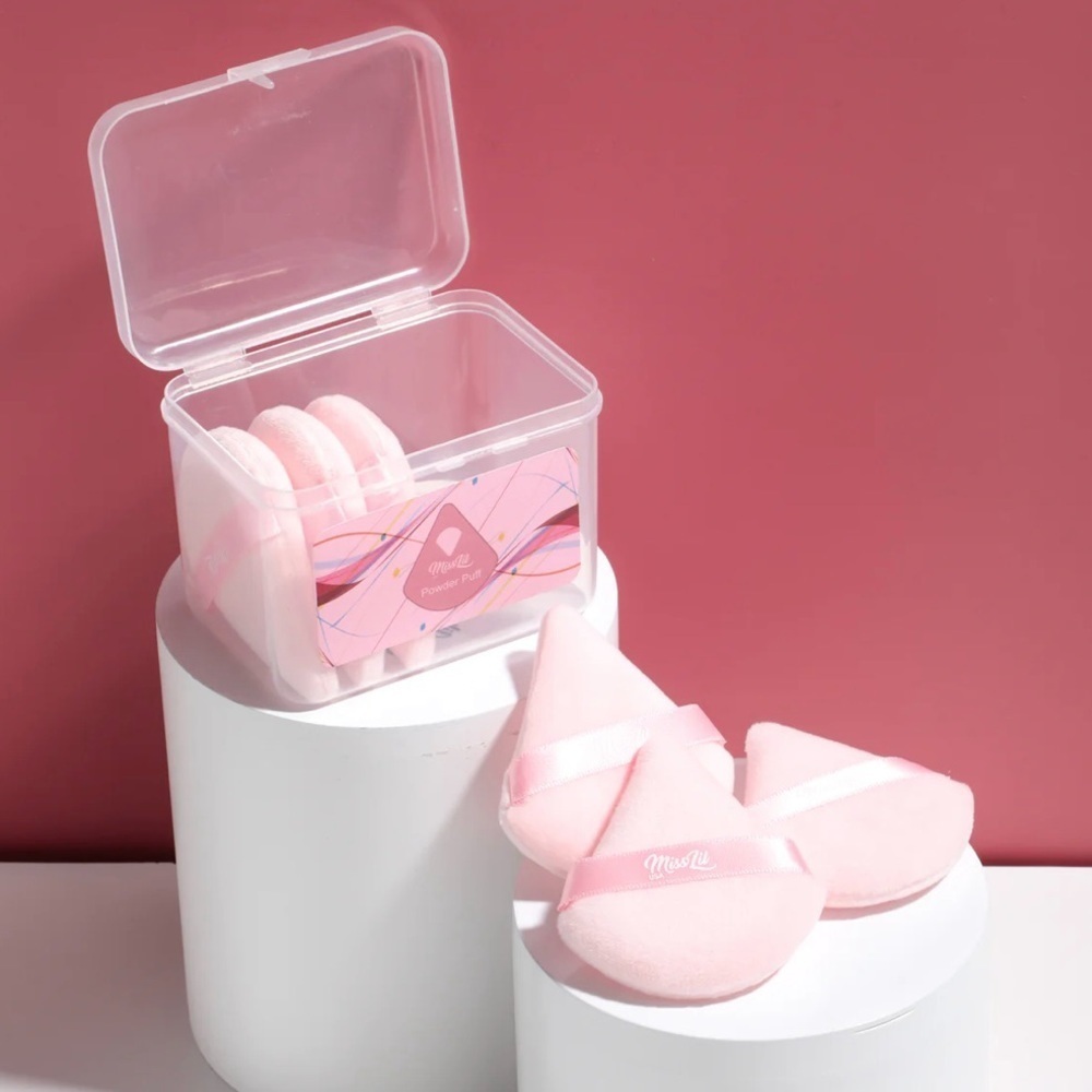 NIB Miss Lil 6-Piece Pink Powder Puff Make-up Set